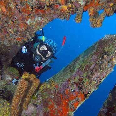 O naufrágio do Hilma Hooker em Bonaire.