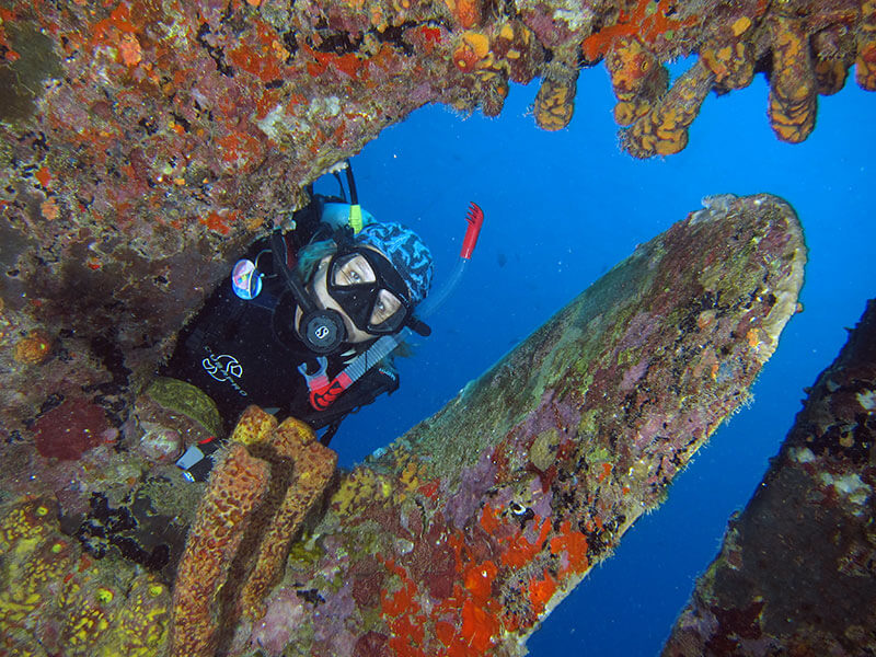 O naufrágio do Hilma Hooker em Bonaire.